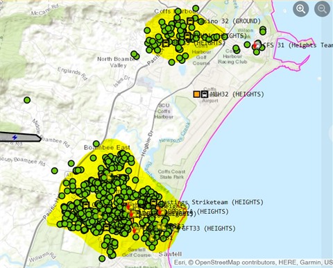 Heatmap of storm affected areas