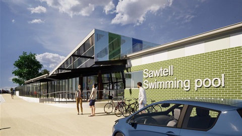 Sawtell Pool Upgrade Project new entrance concept drawing