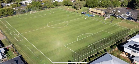 korora oval football field aerial north view 