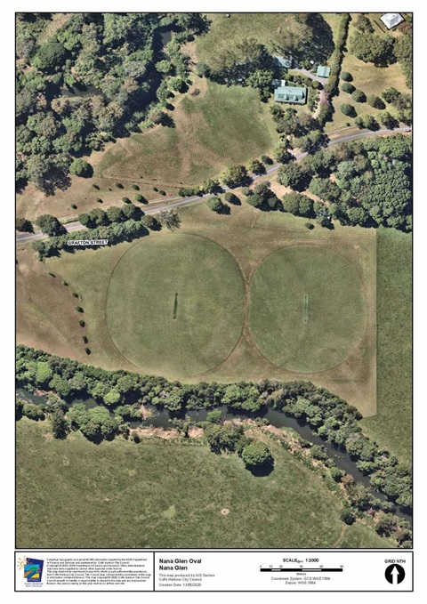 len towells oval nana glen cricket field aerial view 