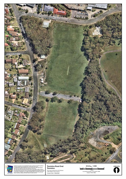 toormina oval aerial view
