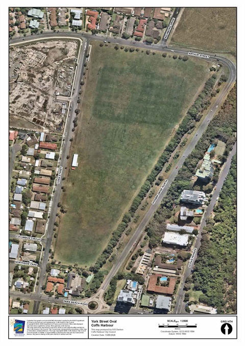 york street oval aerial view